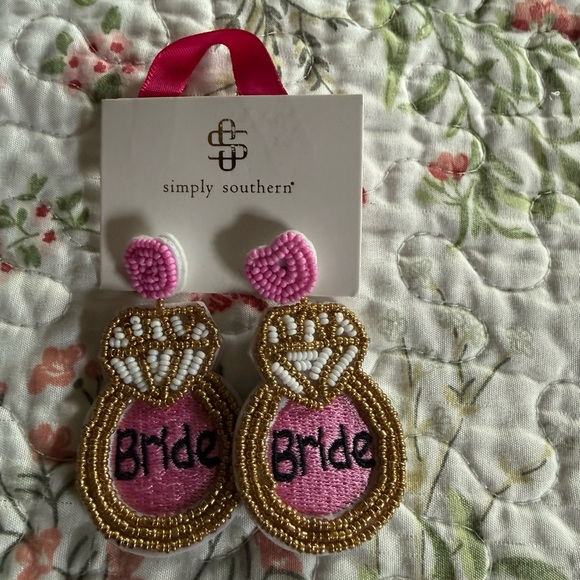 Simply Southern Jewelry - Simply Southern Pink and Gold Bride Earrings